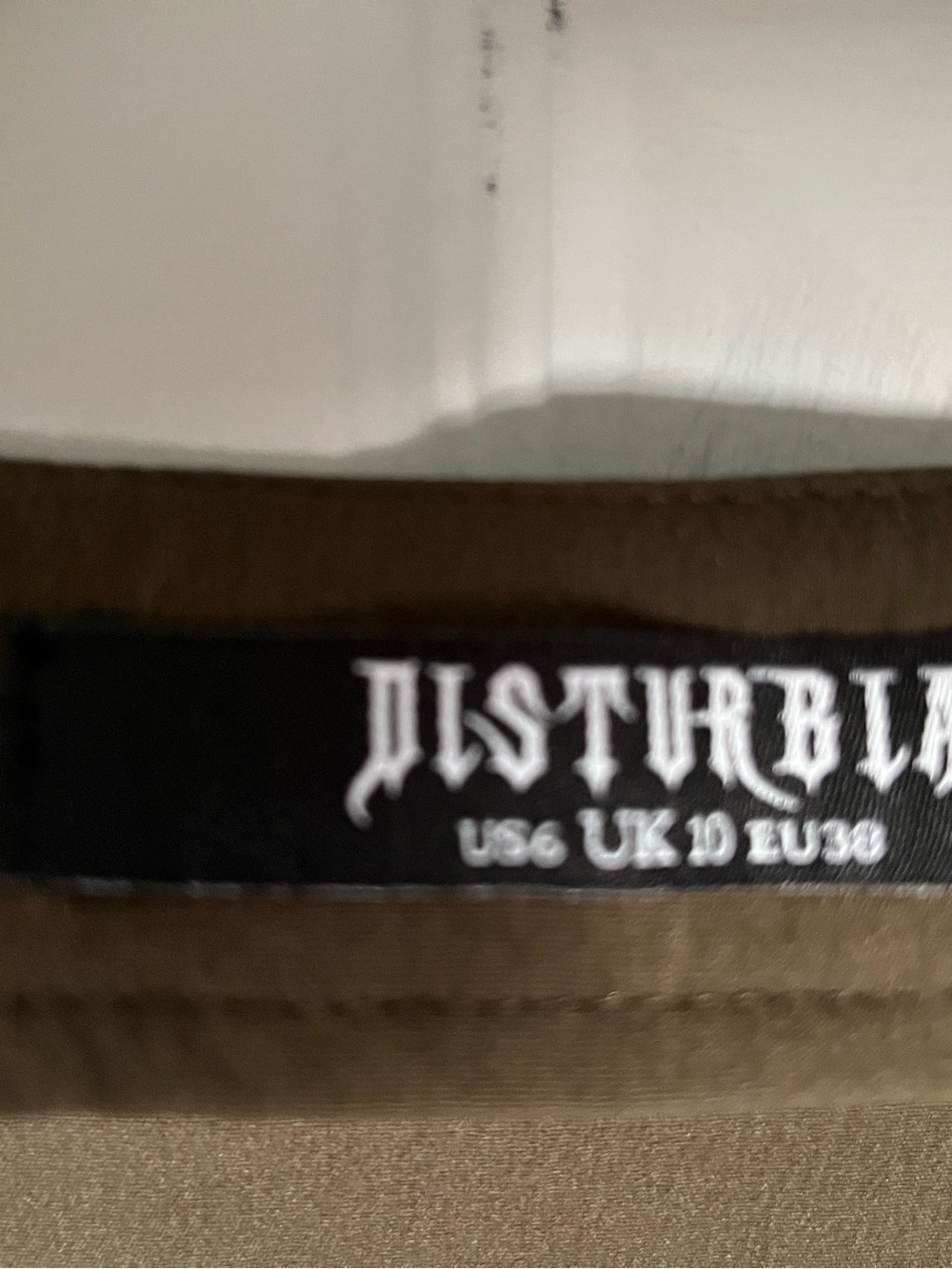 NWOT Disturbia Olive Green Midi Dress with Black Lace Trim - Picture 3 of 4